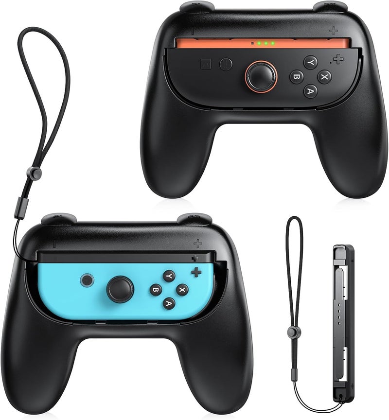 FYOUNG [Both for Switch 2 and 1] Hand Grips for Nintendo Switch 2/Switch Controllers, Comfortable Grip for Joycon 2&for Joy con, Ergonomic Handle Holder for Switch 2 Accessories, Reduces Hand Fatigue - Image 1